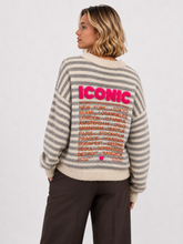 Laden Sie das Bild in den Galerie-Viewer, Gestreifter ICONIC-Pullover – neu interpretierter maritimer Stil AP196: Bordeaux / Standardmäßig / Eine Größe