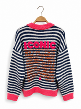 Laden Sie das Bild in den Galerie-Viewer, Gestreifter ICONIC-Pullover – neu interpretierter maritimer Stil AP196: Beige / Standardmäßig / Eine Größe
