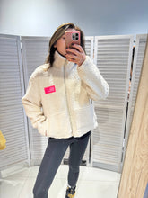 Laden Sie das Bild in den Galerie-Viewer, Sherpa-Jacke mit Reißverschluss: Ecru / Taille unique