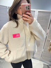 Laden Sie das Bild in den Galerie-Viewer, Sherpa-Jacke mit Reißverschluss: Ecru / Taille unique