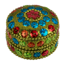 Laden Sie das Bild in den Galerie-Viewer, Mehrfarbige Schmuckdose mit orientalischem Design