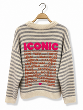 Laden Sie das Bild in den Galerie-Viewer, Gestreifter ICONIC-Pullover – neu interpretierter maritimer Stil AP196: Bordeaux / Standardmäßig / Eine Größe