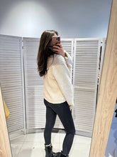 Laden Sie das Bild in den Galerie-Viewer, Sherpa-Jacke mit Reißverschluss: Ecru / Taille unique