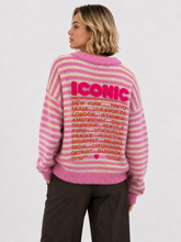 Laden Sie das Bild in den Galerie-Viewer, Gestreifter ICONIC-Pullover – neu interpretierter maritimer Stil AP196: Bordeaux / Standardmäßig / Eine Größe