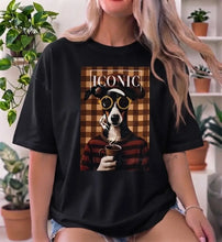 Laden Sie das Bild in den Galerie-Viewer, Weit geschnittenes bedrucktes T‑Shirt - 100% Baumwolle - 2206-161: Schwarz / Eine Größe